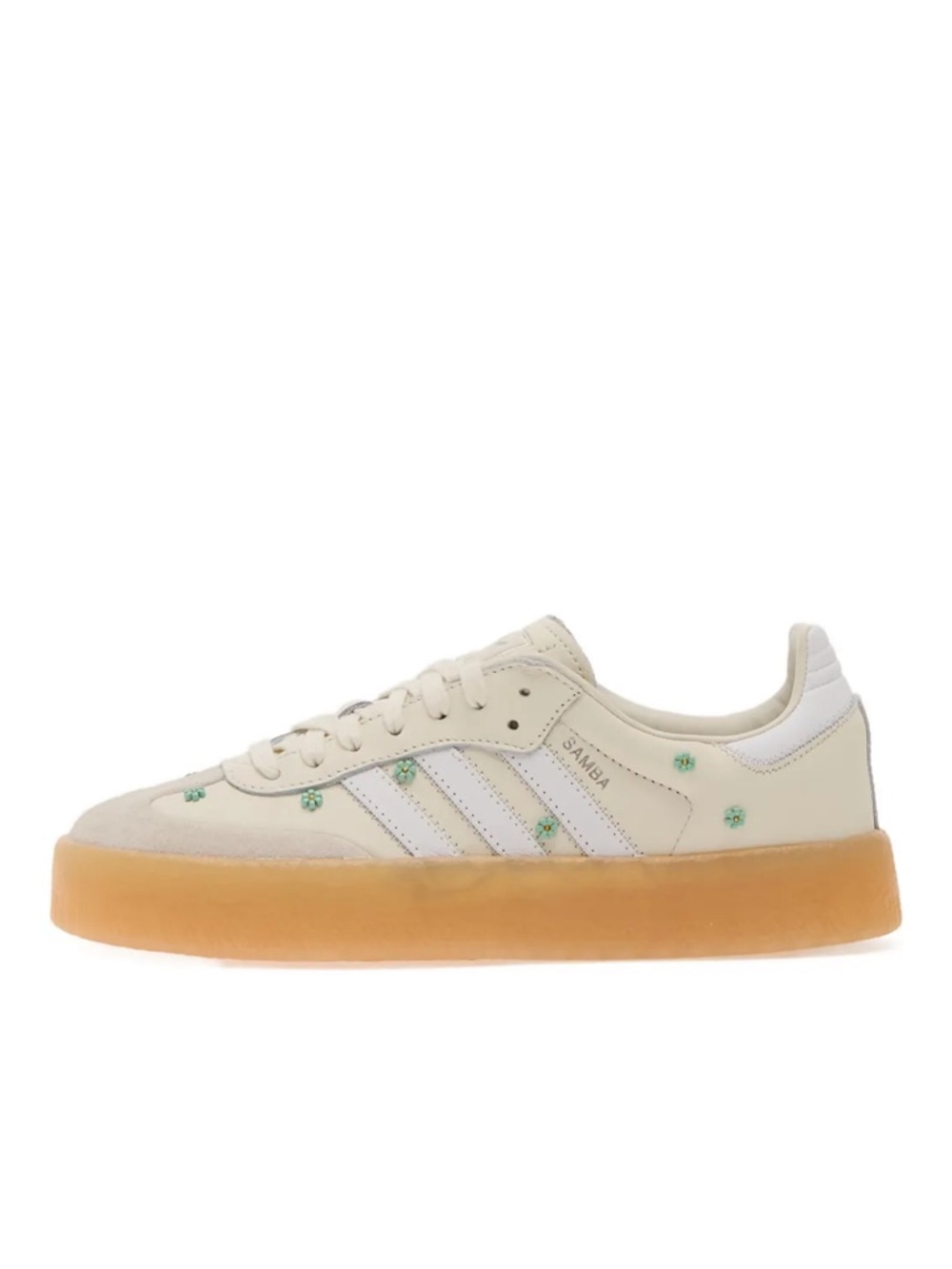 adidas Samba Sambae Off White Cloud Clear Mint Floral Embellished - Picture 5 of 14